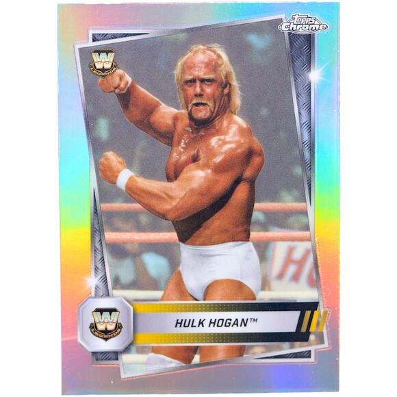2024 Topps Chrome Silver Refractor #12 Hulk Hogan WWE HOF - Picture 1 of 10